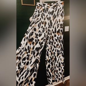 Leopard, Colorful, Flowy/Flare Pants